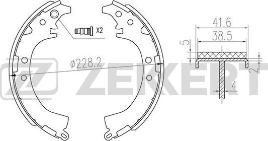 Zekkert BK-4077 - Bremžu loku komplekts ps1.lv