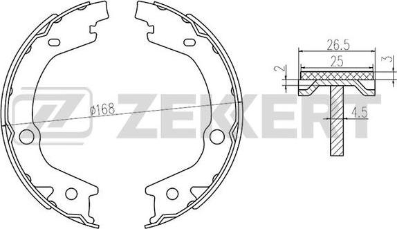 Zekkert BK-4198 - Bremžu loku komplekts ps1.lv