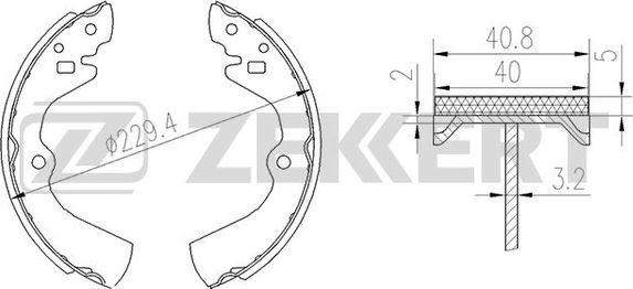 Zekkert BK-4141 - Bremžu loku komplekts ps1.lv