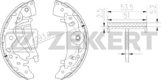 Zekkert BK-4159 - Bremžu loku komplekts ps1.lv