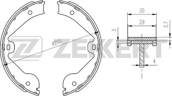 Zekkert BK-4164 - Bremžu loku komplekts ps1.lv