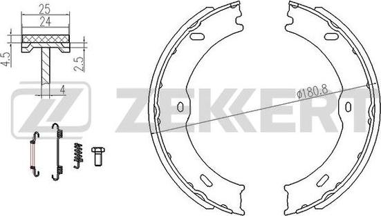 Zekkert BK-4166 - Bremžu loku komplekts ps1.lv