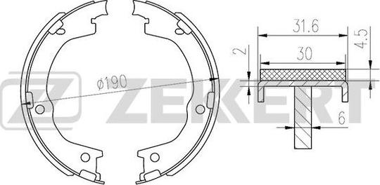 Zekkert BK-4105 - Bremžu loku komplekts ps1.lv