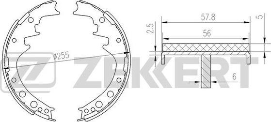 Zekkert BK-4118 - Bremžu loku komplekts ps1.lv