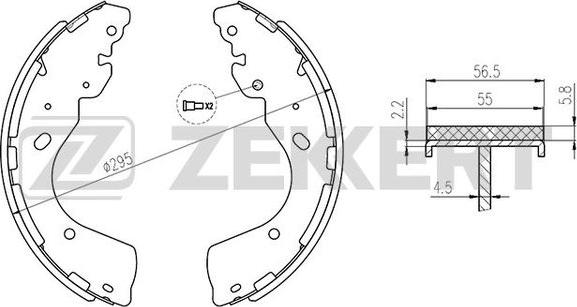 Zekkert BK-4184 - Bremžu loku komplekts ps1.lv