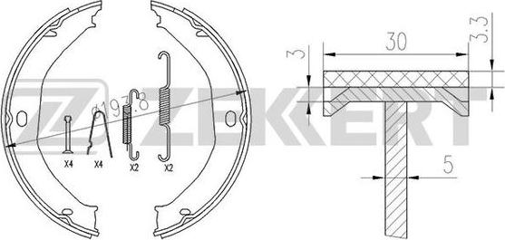 Zekkert BK-4124 - Bremžu loku komplekts ps1.lv