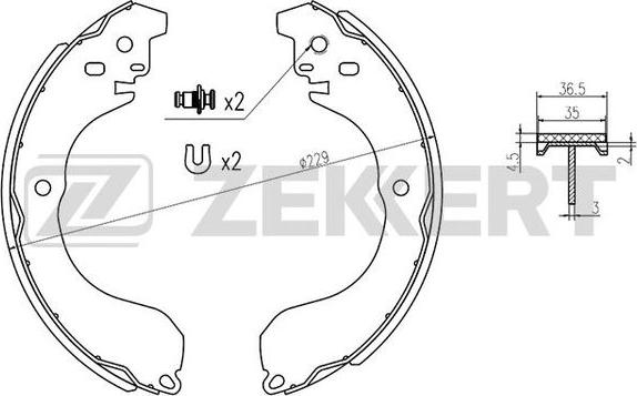 Zekkert BK-4179 - Bremžu loku komplekts ps1.lv