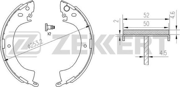 Zekkert BK-4174 - Bremžu loku komplekts ps1.lv