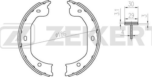 Zekkert BK-4354 - Bremžu loku komplekts ps1.lv