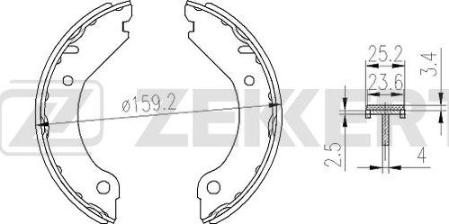 Zekkert BK-4369 - Bremžu loku komplekts ps1.lv