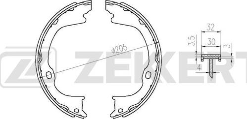 Zekkert BK-4360 - Bremžu loku komplekts ps1.lv