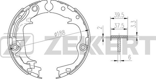 Zekkert BK-4313 - Bremžu loku komplekts ps1.lv