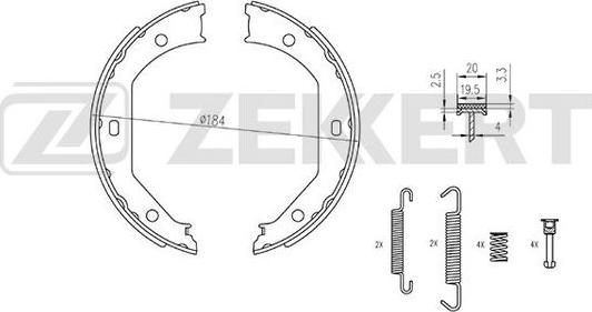 Zekkert BK-4321 - Bremžu loku komplekts ps1.lv