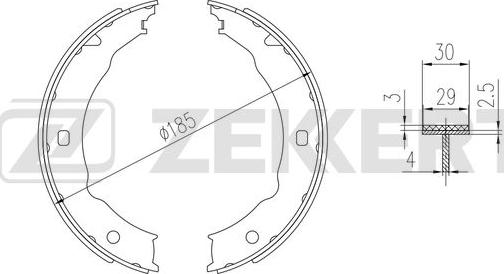 Zekkert BK-4374 - Bremžu loku komplekts ps1.lv