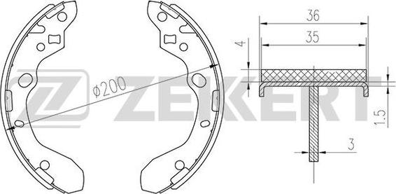 Zekkert BK-4294 - Bremžu loku komplekts ps1.lv