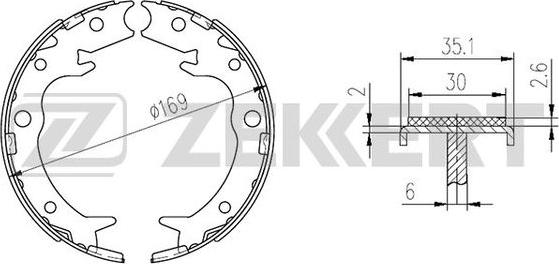 Zekkert BK-4298 - Bremžu loku komplekts ps1.lv