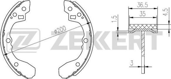 Zekkert BK-4250 - Bremžu loku komplekts ps1.lv