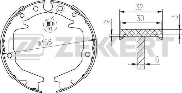 Zekkert BK-4280 - Bremžu loku komplekts ps1.lv