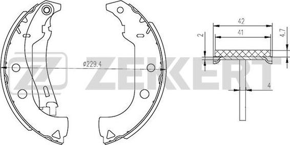 Zekkert BK-4281 - Bremžu loku komplekts ps1.lv