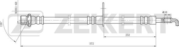 Zekkert BS-9497 - Bremžu šļūtene ps1.lv