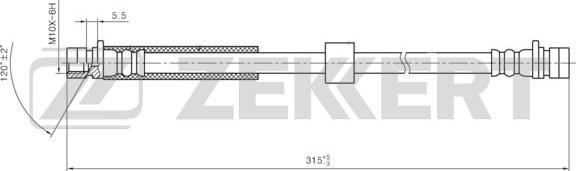 Zekkert BS-9469 - Bremžu šļūtene ps1.lv