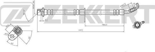 Zekkert BS-9418 - Bremžu šļūtene ps1.lv