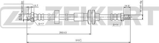 Zekkert BS-9417 - Bremžu šļūtene ps1.lv