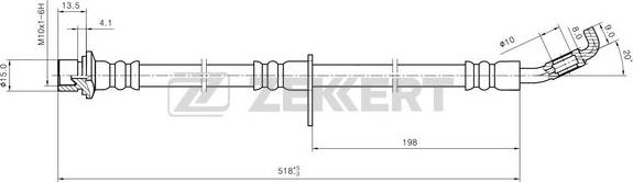 Zekkert BS-9480 - Bremžu šļūtene ps1.lv