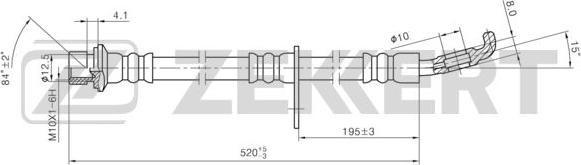 Zekkert BS-9434 - Bremžu šļūtene ps1.lv