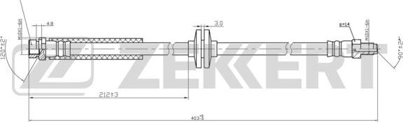 Zekkert BS-9436 - Bremžu šļūtene ps1.lv