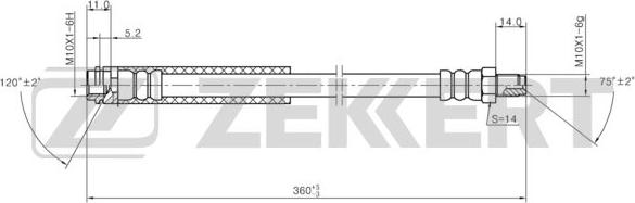 Zekkert BS-9431 - Bremžu šļūtene ps1.lv