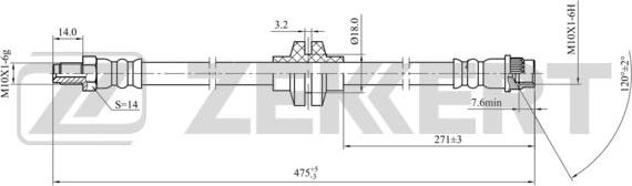 Zekkert BS-9425 - Bremžu šļūtene ps1.lv