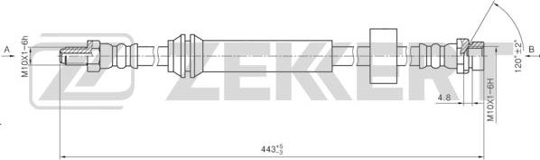 Zekkert BS-9428 - Bremžu šļūtene ps1.lv