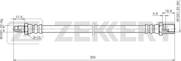 Zekkert BS-9502 - Bremžu šļūtene ps1.lv