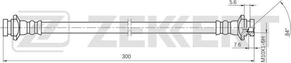 Zekkert BS-9522 - Bremžu šļūtene ps1.lv