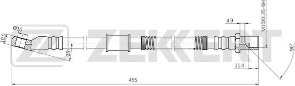 Zekkert BS-9527 - Bremžu šļūtene ps1.lv