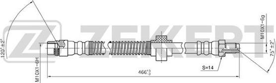 Zekkert BS-9097 - Bremžu šļūtene ps1.lv