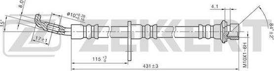 Zekkert BS-9142 - Bremžu šļūtene ps1.lv