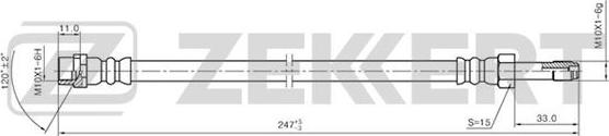 Zekkert BS-9340 - Bremžu šļūtene ps1.lv