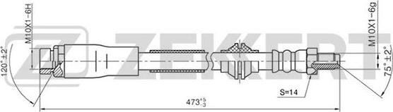 Zekkert BS-9312 - Bremžu šļūtene ps1.lv