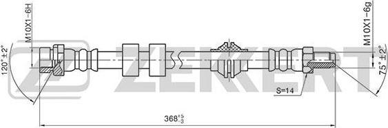 Zekkert BS-9386 - Bremžu šļūtene ps1.lv