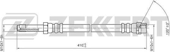 Zekkert BS-9201 - Bremžu šļūtene ps1.lv