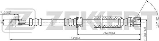 Zekkert BS-9214 - Bremžu šļūtene ps1.lv