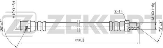 Zekkert BS-9283 - Bremžu šļūtene ps1.lv