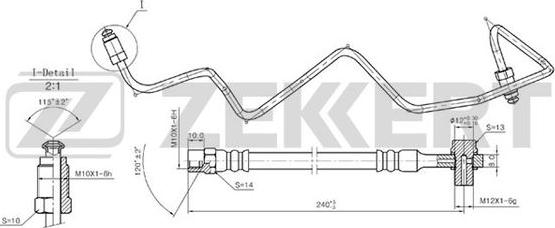 Zekkert BS-9239 - Bremžu šļūtene ps1.lv