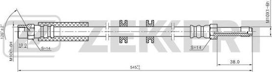 Zekkert BS-9231 - Bremžu šļūtene ps1.lv