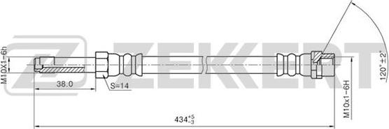 Zekkert BS-9270 - Bremžu šļūtene ps1.lv