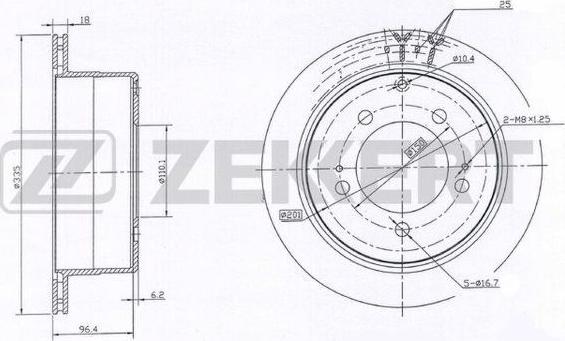 Zekkert BS-5942 - Bremžu diski ps1.lv