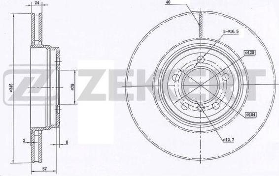 Zekkert BS-5954 - Bremžu diski ps1.lv