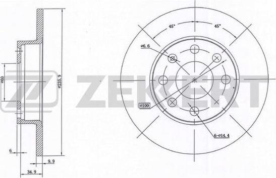 Zekkert BS-5958 - Bremžu diski ps1.lv